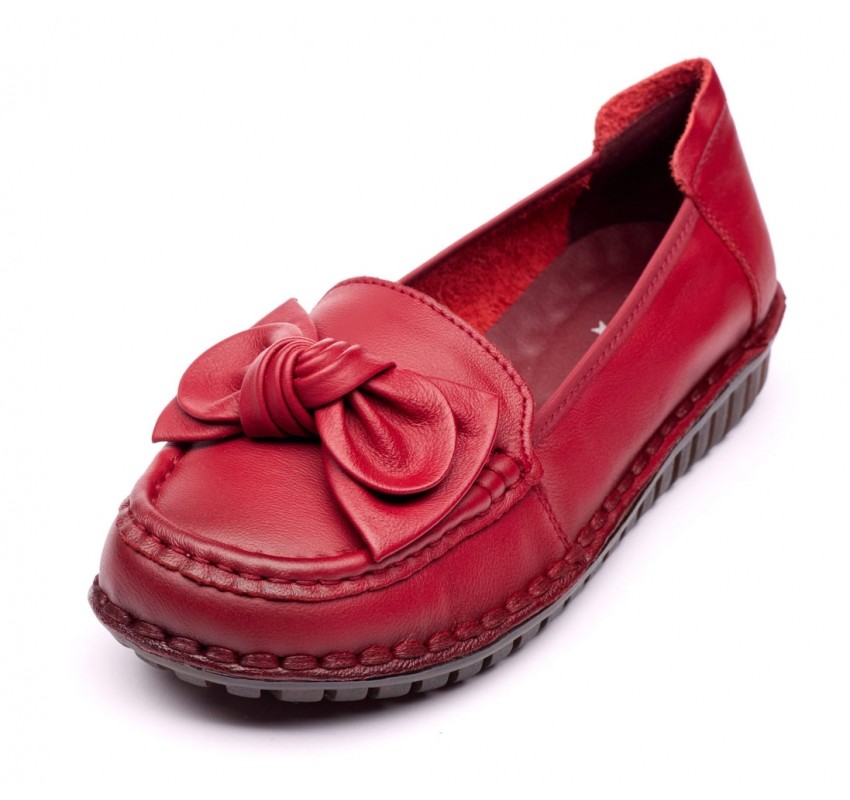 Pantofi dama casual din piele naturala Ciucaleti Aisha Rosu Pantofi dama casual din piele naturala Ciucaleti Aisha Rosu