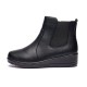 Ghete dama din piele eco cu fermoar imblanite Negru  W33-8N