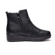 Ghete dama din piele eco cu fermoar imblanite Negru  W33-8N