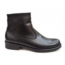 Ghete barbati casual, din piele naturala, cu fermoar, imblanite, Y044N