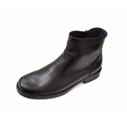 Ghete barbati casual, din piele naturala, cu fermoar, imblanite, Y044N