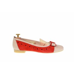 Balerini dama, casual, din piele naturala si piele intorsa -  ZENAVELBR