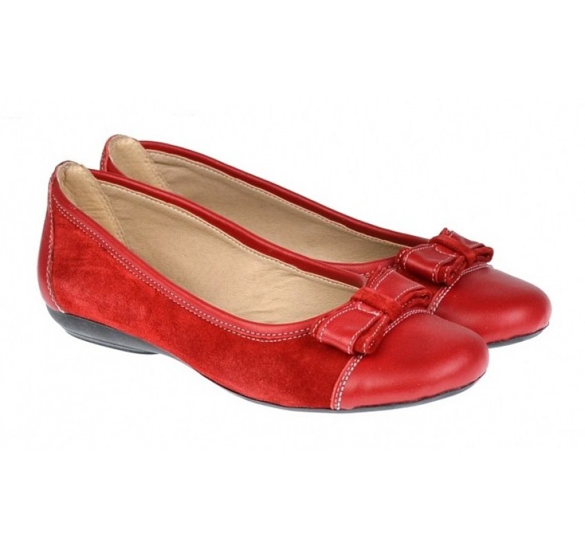 Oferta marimea    37,  38-  Balerini dama rosii din piele naturala lflorr
