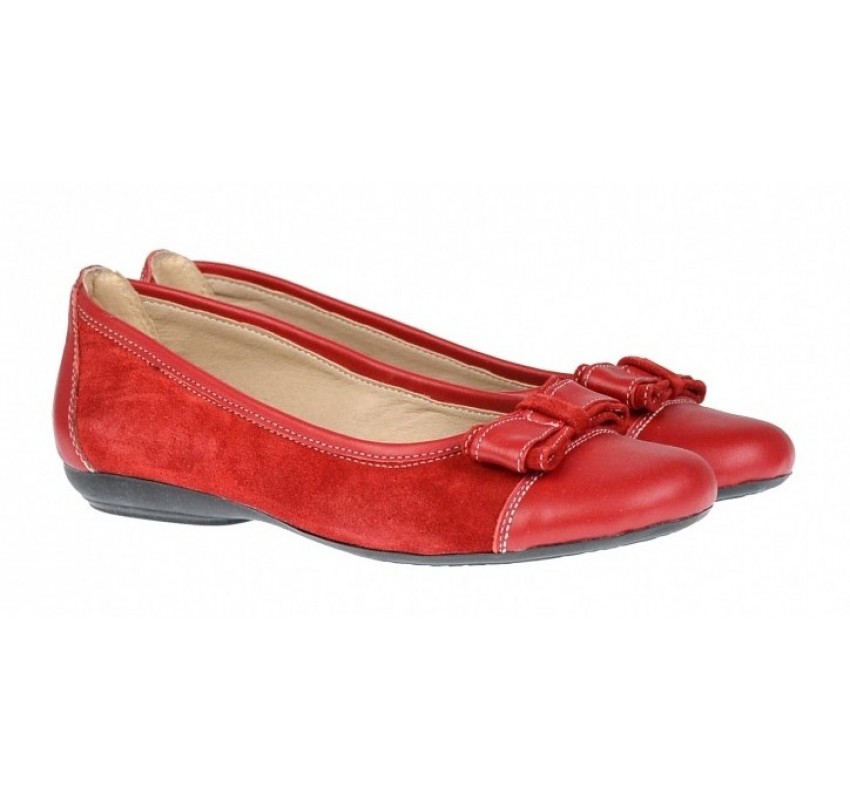 Oferta marimea    37,  38-  Balerini dama rosii din piele naturala lflorr